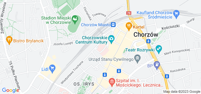 Mapa dojazdu Chorzowskie Centrum Pediatrii i Onkologii Chorzów