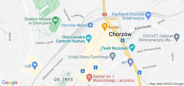 Mapa dojazdu Kino Grajfka Chorzów