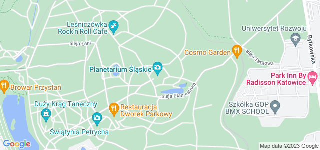 Mapa dojazdu Planetarium Śląskie Chorzów