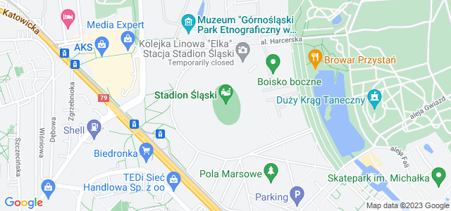 Mapa dojazdu Stadion Śląski Chorzów