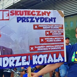 Manifestacja kibiców Ruchu Chorzów