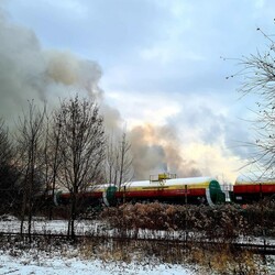 Ogromny pożar na terenie zakładu Novichem w Chorzowie