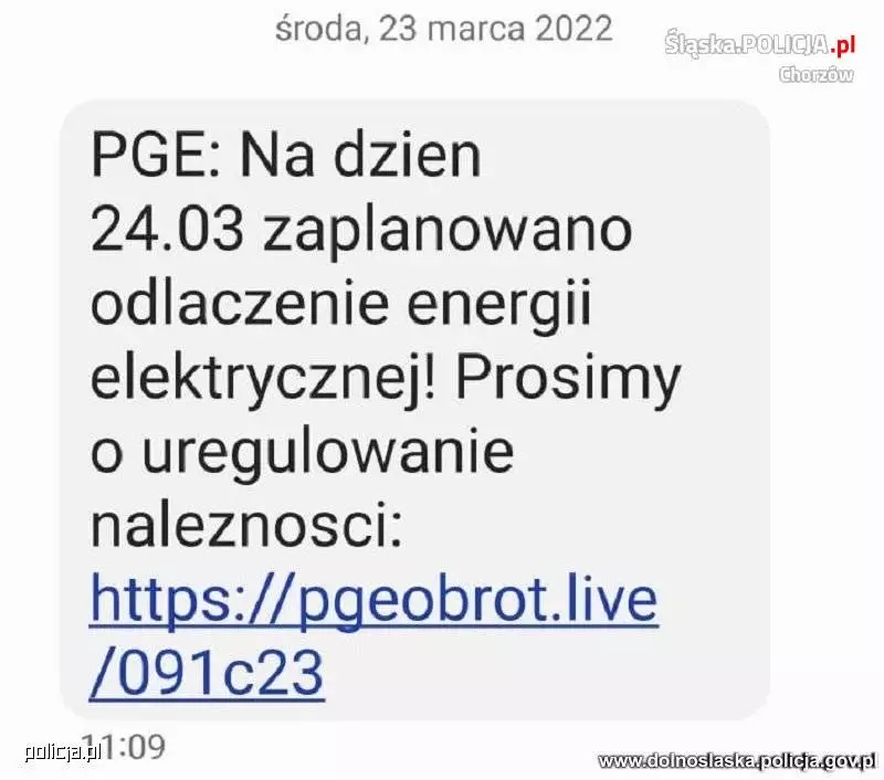 Chorzowscy policjanci ostrzegaj&#261; przed oszustami podszywaj&#261;cymi si&#281; pod "PGE"!