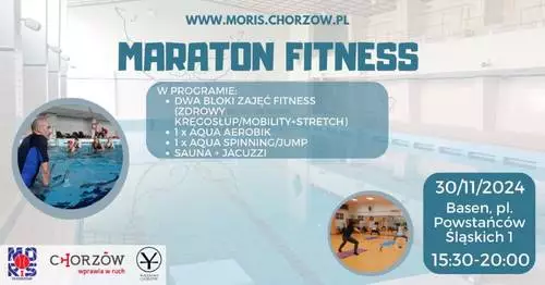 Dynamiczny Maraton Fitness w MORiS Chorzów – zdrowy kręgosłup, aqua spinning i więcej!