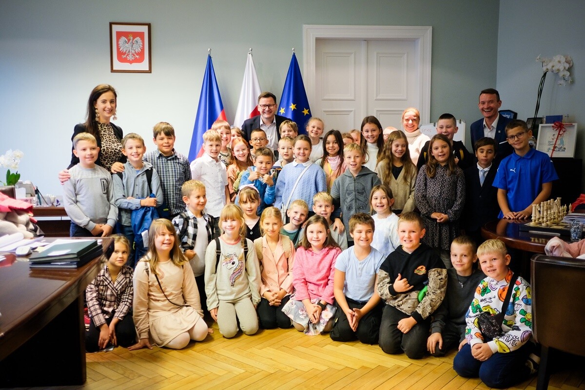 Chorzowscy uczniowie w Urzędzie Miasta / fot. FB Szymon Michałek