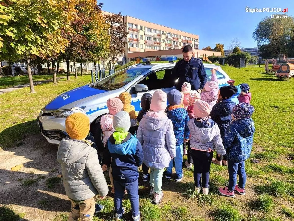 Spotkanie policjantów z przedszkolakami / fot. KMP Chorzów