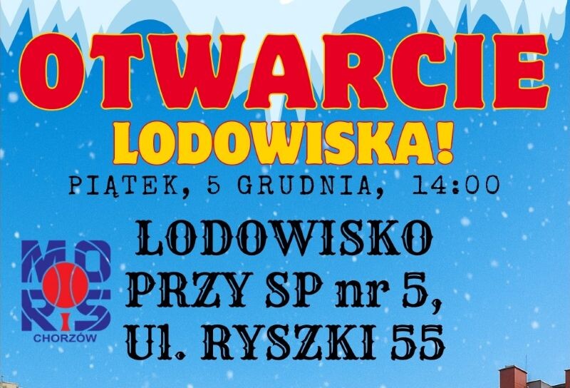 Lodowisko w Chorzowie startuje 5 grudnia! Godziny, ceny, zasady i nowości na sezon