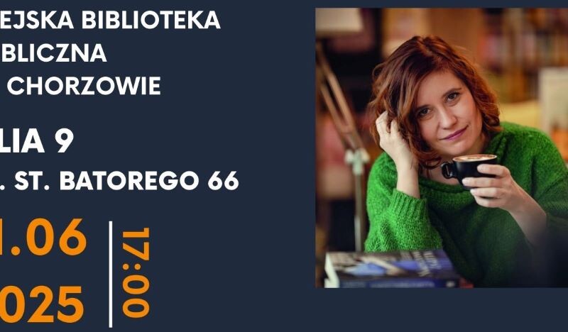 Spotkanie autorskie z Sabiną Waszut - pisarką pochodzącą z Chorzowa już dziś w bibliotece!
