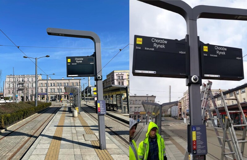 W Chorzowie zamontowano tablice Systemu Dynamicznej Informacji Pasażerskiej